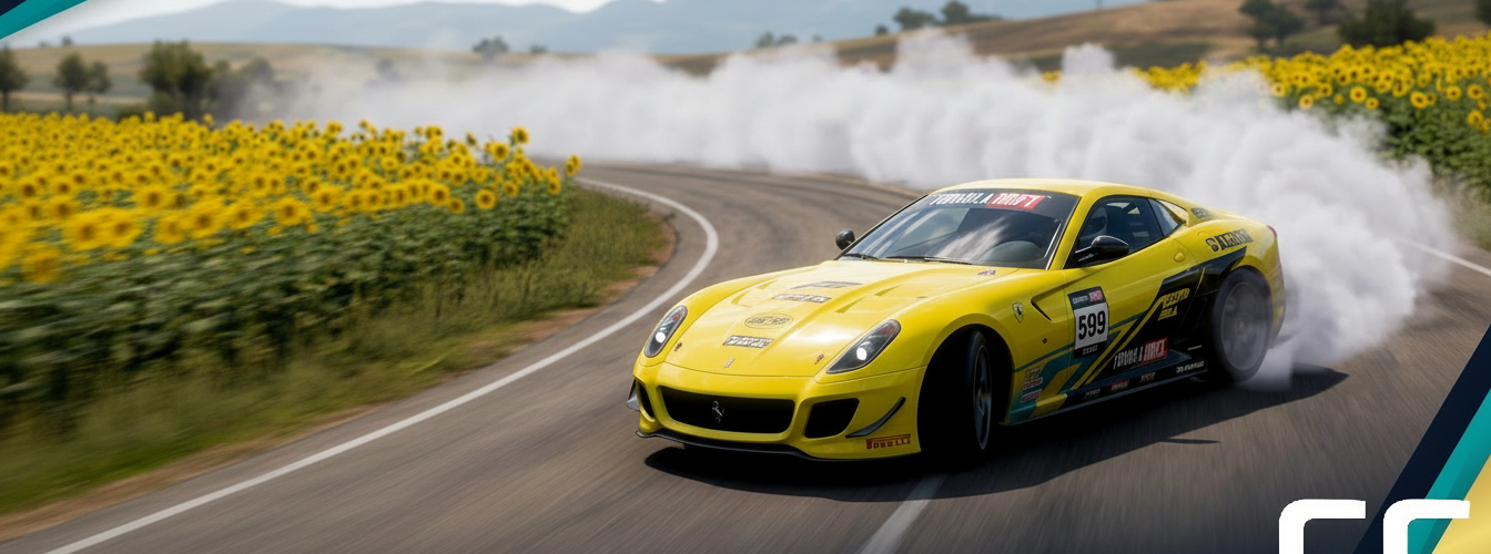 Sunflower Fields Drift Zone 100k Points Guide for FH6
